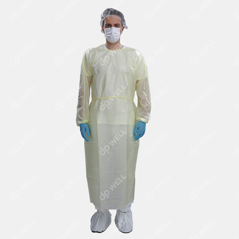 Disposable PP Isolation Gown With Knitted Cuff Style No.3112