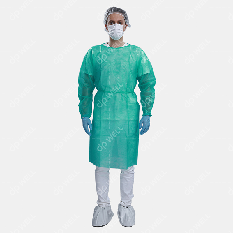 Disposable PP Isolation Gowns Elastic Cuff,Style No.3111