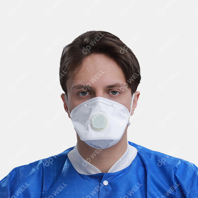 Disposable FFP1 Folded Respirator Mask with Valve Style No. 1118FV FFP1