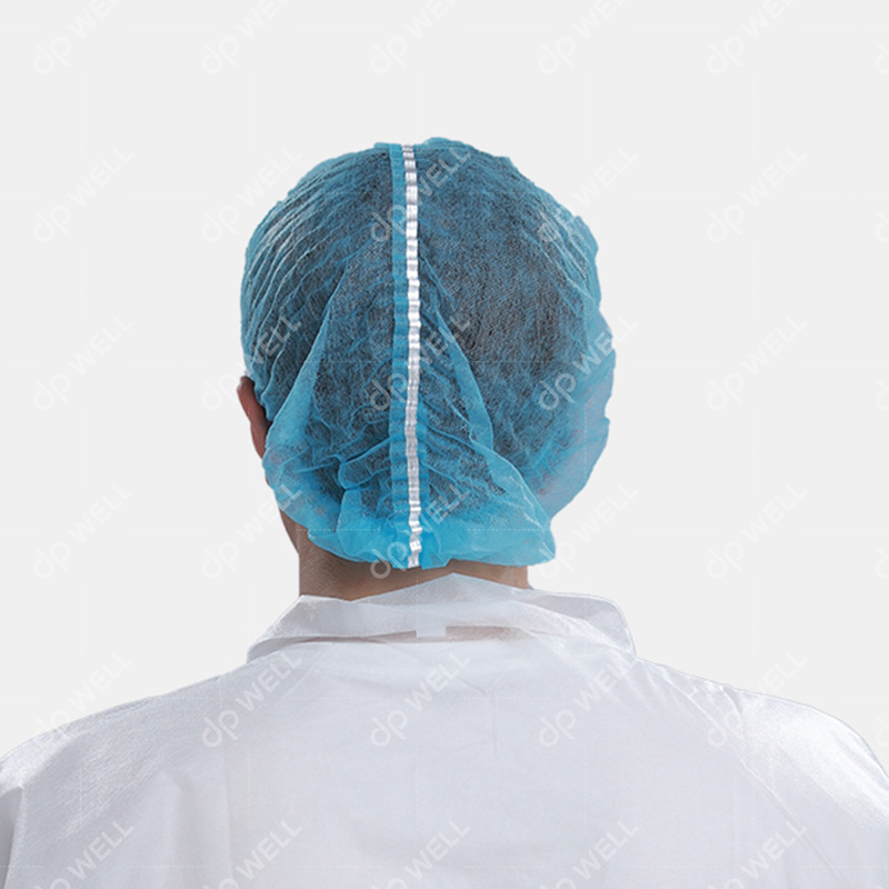 Disposable PP Mob Cap With Detectable Metal Strip Style No.1102