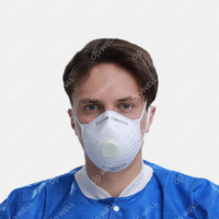 Disposable FFP1 Valved Cup Respirator Mask Style No. 1118CV FFP1