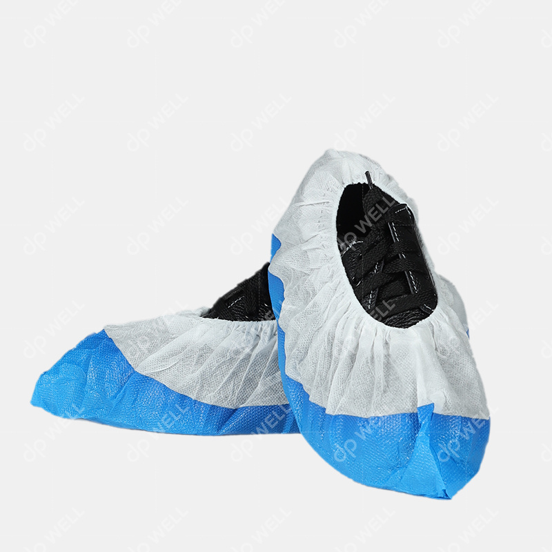 Disposable PP+CPE Coated Shoe Covers,Machine Made Style No.6126